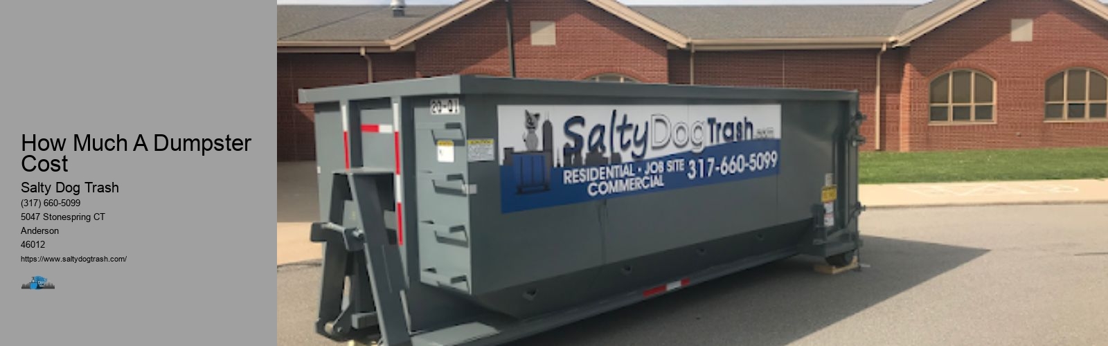 How Much A Dumpster Cost
